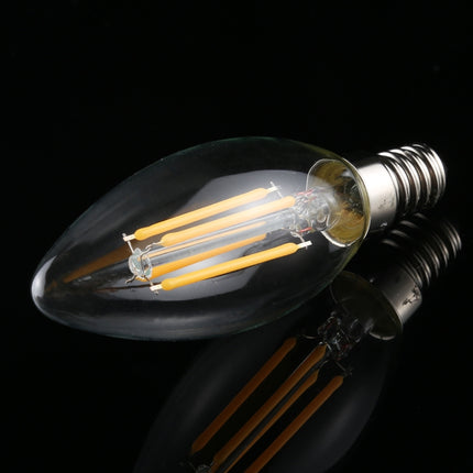 C35 E14 4W 4 LEDs 300 LM 3000K Dimmable Retro LED Filament Light Bulb Energy Saving Light, AC 220V(Warm White)-garmade.com