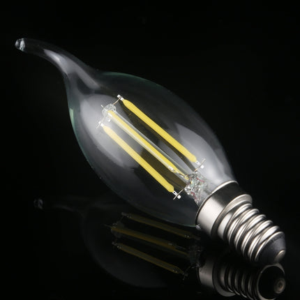 C35 E14 4W 4 LEDs 300 LM 6500K Dimmable Retro LED Filament Light Bulb Energy Saving Light, AC 220V(White Light)-garmade.com