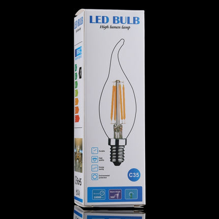C35 E14 4W 4 LEDs 300 LM 3000K Dimmable Retro LED Filament Light Bulb Energy Saving Light, AC 220V(Warm White)-garmade.com