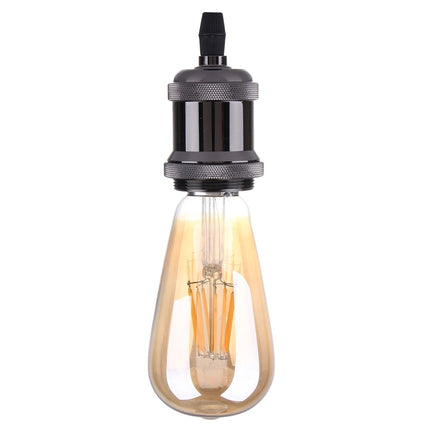 E27 Retro Vintage Screw Bulb Base Lamp Bulb Holder, Not Included Light Bulb, AC 85-265V(Black)-garmade.com