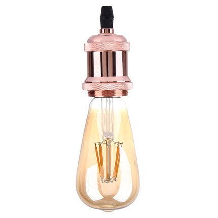 E27 Retro Vintage Screw Bulb Base Lamp Bulb Holder, Not Included Light Bulb, AC 85-265V(Rose Gold)-garmade.com