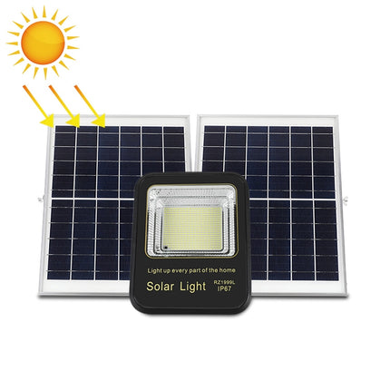 300W 734 LEDs Home Sensor Garden Light Outdoor Waterproof Solar Flood Light with Remote Control (Black)-garmade.com