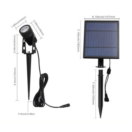 6W One for Two Solar Spotlight Outdoor IP65 Waterproof Light Control Induction Lawn Lamp, Luminous Flux: 300-400lm (Green Light)-garmade.com