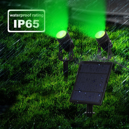 3W One for Three Solar Spotlight Outdoor IP65 Waterproof Light Control Induction Lawn Lamp, Luminous Flux: 300-400lm (RGB Cyclic Fixation)-garmade.com