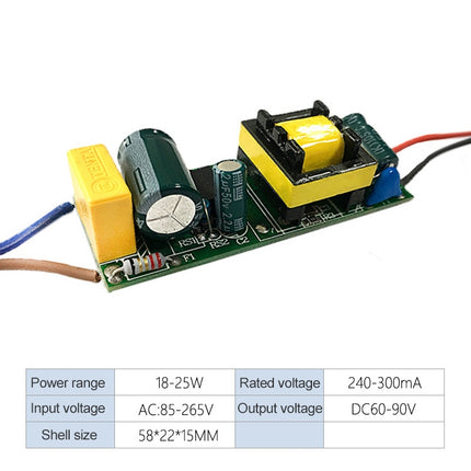 18-25W LED Driver Adapter Isolated Power Supply AC 85-265V to DC 60-90V-garmade.com