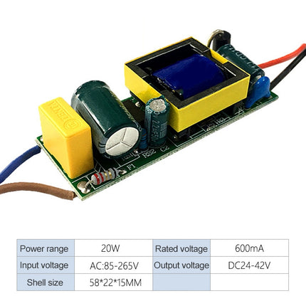 20W LED Driver Adapter Isolated Power Supply AC 85-265V to DC 24-42V-garmade.com
