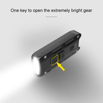 Nitecore 700 Lumens TIP SE Mini LED Glare Flashlight USB Rechargeable Metal Lamp (Black)-garmade.com