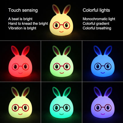 Cartoon Colorful Changing Touch Pat Sensor Night Light, Creative Battery Powered LED Decoration Lamp Novelty Gift-garmade.com