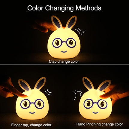 Cartoon Colorful Changing Touch Pat Sensor Night Light, Creative USB Charging LED Decoration Lamp Novelty Gift-garmade.com