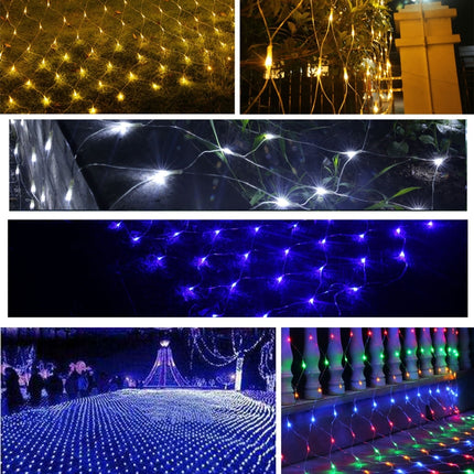 3m(Length) x 2m(Height) LED Decoration Light, 200 LEDs Reticular String Light with End Joint & Multi-function Controller, EU Plug, AC 220V-garmade.com