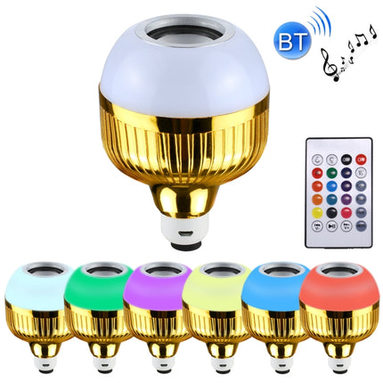 12W Smart Wireless Bluetooth Speaker Music Playing Dimmable LED Bulb , USB Charging with Remote Control & Hook(Colorful Light)-garmade.com