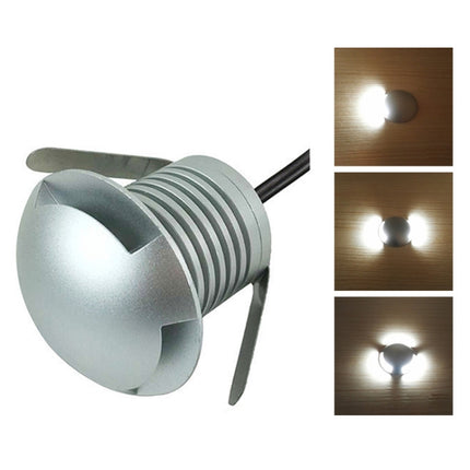 3W LED Embedded Polarized Buried Lamp IP67 Waterproof Turtle Shell Lamp Outdoor Garden Lawn Lamp, White Light 4000K Q1 One-way Light-garmade.com