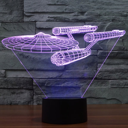 Star Trek Battleship Style 3D Touch Switch Control LED Light , 7 Color Discoloration Creative Visual Stereo Lamp Desk Lamp Night Light-garmade.com