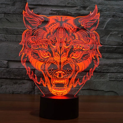 Leopard Shape 3D Touch Switch Control LED Light , 7 Colour Discoloration Creative Visual Stereo Lamp Desk Lamp Night Light-garmade.com