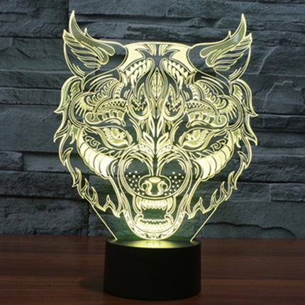Leopard Shape 3D Touch Switch Control LED Light , 7 Colour Discoloration Creative Visual Stereo Lamp Desk Lamp Night Light-garmade.com
