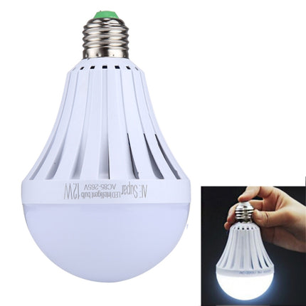 E27 12W SMD 5730 LED Bulbs, 24 LEDs 1080 LM 6000-6500K LED Intelligent Emergency Ball Steep Lights, AC 85-265V-garmade.com