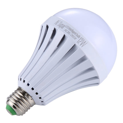 E27 12W SMD 5730 LED Bulbs, 24 LEDs 1080 LM 6000-6500K LED Intelligent Emergency Ball Steep Lights, AC 85-265V-garmade.com