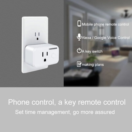 10A WiFi 2.4GHz APP Remote Control Timing Smart Socket Works with Alexa & Google Home, AC 110-250V, US Plug-garmade.com