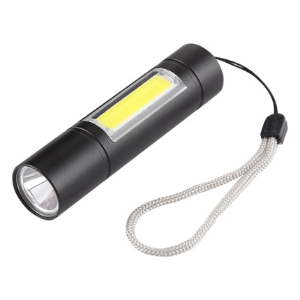 A1 USB Charging Waterproof Fixed Focus XPE + COB Flashlight with 3-Modes & Storage Box-garmade.com