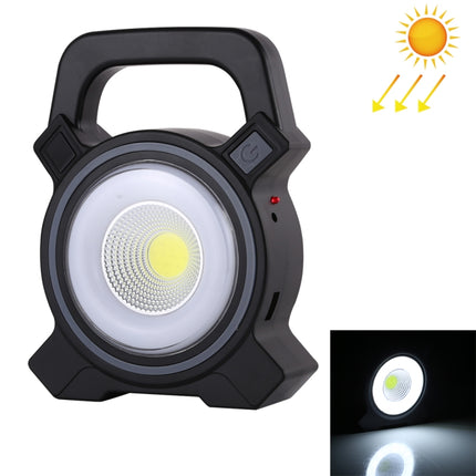 JY-819A 10W Solar Rechargeable White Light COB LED Work Light, Handheld Camping Lamp with Solar Panel-garmade.com