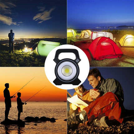 JY-819A 10W Solar Rechargeable White Light COB LED Work Light, Handheld Camping Lamp with Solar Panel-garmade.com