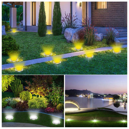 8 LEDs Colorful Dimmable Solar Outdoor Garden Lawn Light Sensor Type Intelligent Light Control Buried Light-garmade.com