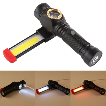 W550 10W 800LM USB Charging T6 + COB IPX6 Waterproof Strong LED Flashlight Work Lamp with 5-Modes-garmade.com