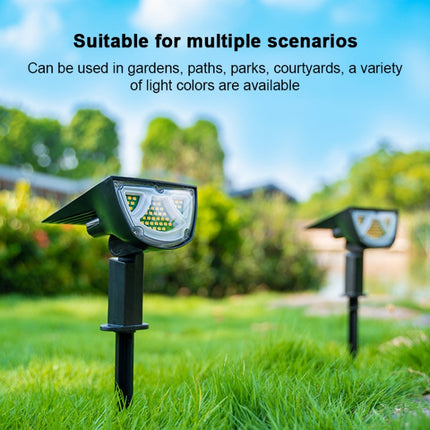 Solar Projection Light Outdoor IP65 Waterproof LED Landscape Garden Ground Plug Light Decorative Lawn Lamp (Warm White)-garmade.com