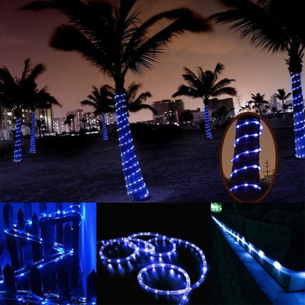 5m Casing Rope Light, Solar Panel water resistant 50 LED(Blue Light)-garmade.com