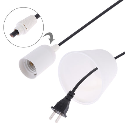 E27 Wire Cap Lamp Holder Chandelier Power Socket with Lampshade & 1.5m Extension Cable, US Plug-garmade.com