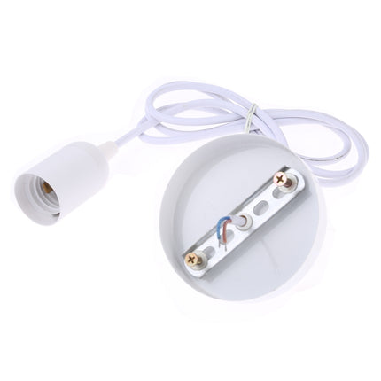 E27 Lamp Holder DIY Ceiling Chandelier Light Bulbs Screw Base Socket, Cable Length: 1m (White)-garmade.com
