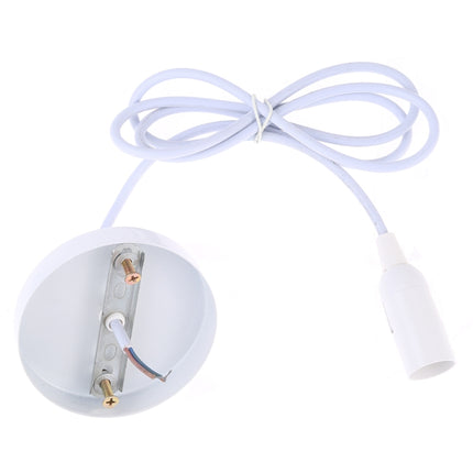 E14 Lamp Holder DIY Ceiling Chandelier Light Bulbs Screw Base Socket, Cable Length: 1m(White)-garmade.com