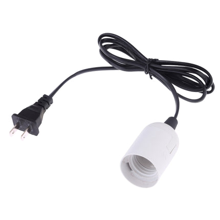 E27 Wire Cap Lamp Holder Chandelier Power Socket with 1.5m Extension Cable, US Plug(White)-garmade.com