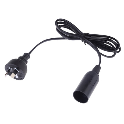 E14 Wire Cap Lamp Holder Chandelier Power Socket with 1.2m Extension Cable, AU Plug(Black)-garmade.com