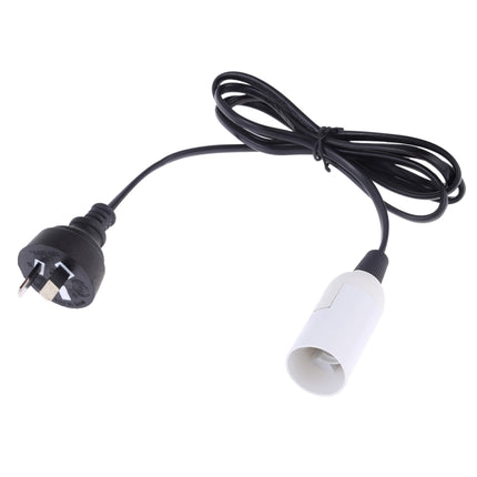 E14 Wire Cap Lamp Holder Chandelier Power Socket with 1.2m Extension Cable, AU Plug(White)-garmade.com