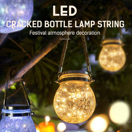 Solar Energy Glass Bottle Pendent Lamp IP55 Waterproof Outdoor Garden Decoration Light (Warm White)-garmade.com