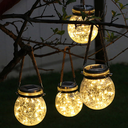 Solar Energy Glass Bottle Pendent Lamp IP55 Waterproof Outdoor Garden Decoration Light (Warm White)-garmade.com