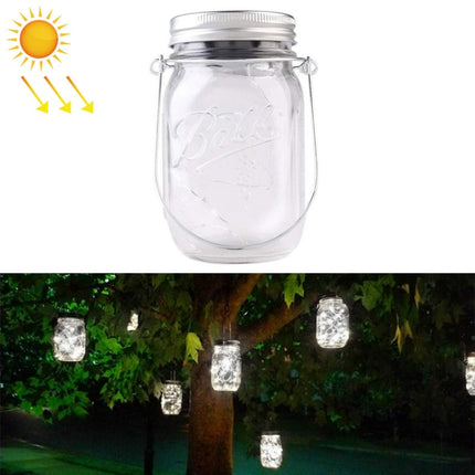 10 LEDs Solar Energy Mason Bottle Cap Pendent Lamp Outdoor Decoration Garden Light, Not Include Bottle Body(White Light)-garmade.com