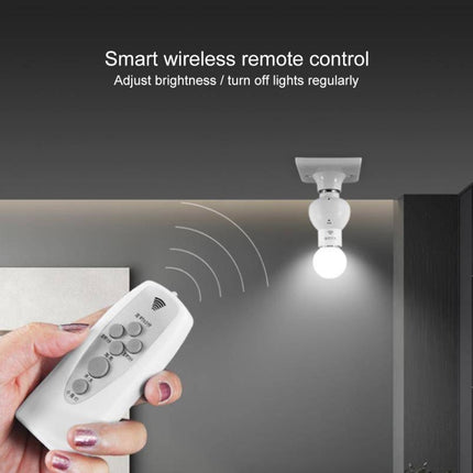 E27 Screw Sokcet Smart Remote Control Lamp Holder for AC 110-265V LED Lamp Night Light, Support Dimming & Timing-garmade.com
