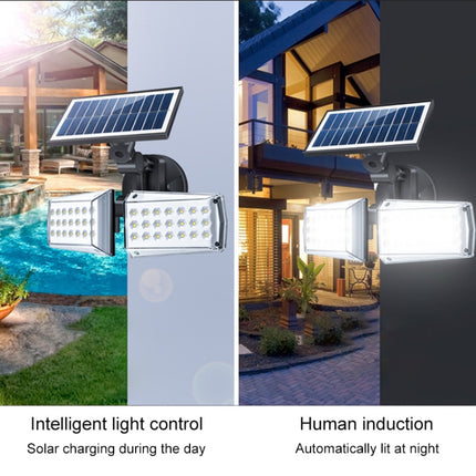 42 LEDs Home Courtyard Waterproof Double Heads Rotatable Solar Wall Light Street Light-garmade.com