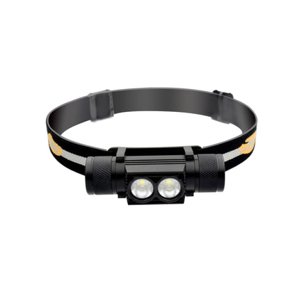 D25 10W 2 x XML-2 IPX6 Waterproof Headband Light, 2400 LM USB Charging Adjustable Outdoor LED Headlight-garmade.com