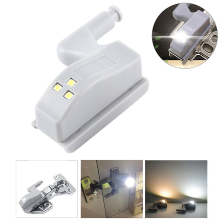 0.3W Universal Inner Hinge LED Sensor lamp Cupboard 3 LEDs Night light Auto ON/OFF Bulb(White Light)-garmade.com