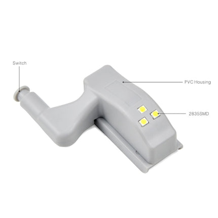 0.3W Universal Inner Hinge LED Sensor lamp Cupboard 3 LEDs Night light Auto ON/OFF Bulb(Warm White)-garmade.com