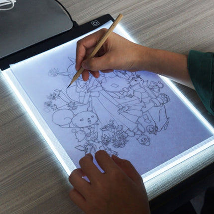 5W 5V LED Three Level of Brightness Dimmable A4 Acrylic Copy Boards Anime Sketch Drawing Sketchpad-garmade.com
