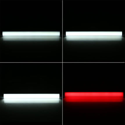 Q34 34cm White + Red USB LED Strip Light Portable 5V 650mA 5500-6500K with Switch-garmade.com
