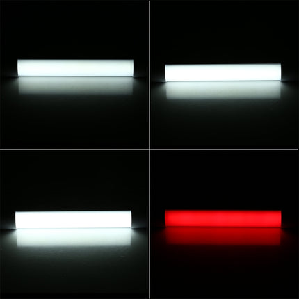 Q21 21cm White + Red USB LED Strip Light Portable 5V 650mA 5500-6500K with Switch-garmade.com