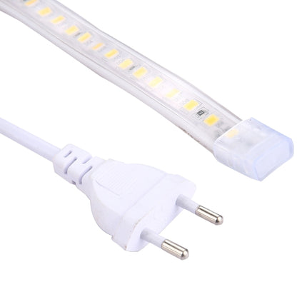 Casing Waterproof LED Light Strip, Length: 3m, Waterproof IP65 SMD 5730 LED Light with Power Plug, 120 LED/m, AC 220V(White Light)-garmade.com