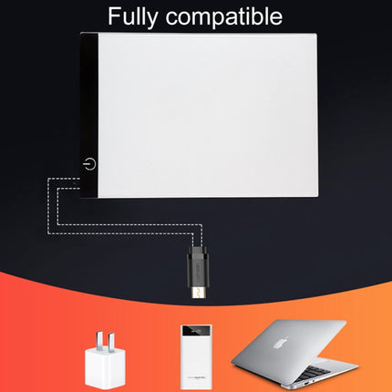5W 3.5mm Ultra-thin USB A4 Paper LED Copy Pad Dimmable Digital Board Copy Desk Art Drawing Tracing Stencil Table Board-garmade.com