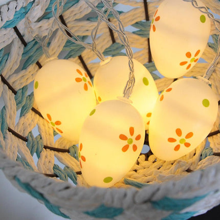 10 Bulbs LED Cute Easter Eggs Decorative Lamp Holiday Decorative Light Bulbs(Warm White)-garmade.com