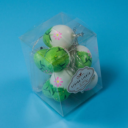 10 Bulbs LED Cute Easter Eggs Decorative Lamp Holiday Decorative Light Bulbs (Green Light)-garmade.com